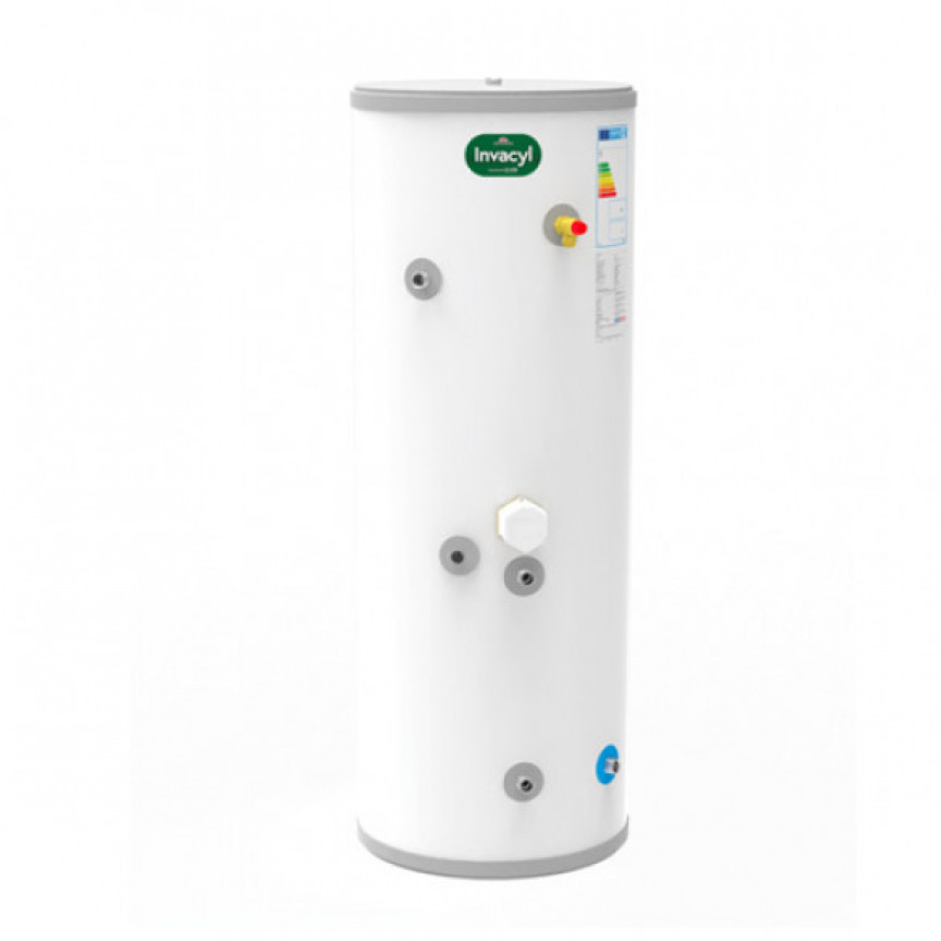 Joule Invacyl ErP 120ltr Slimline Indirect Unvented Cylinder Stainless Steel (Kit & Vessel Supplied) 475x1205mm