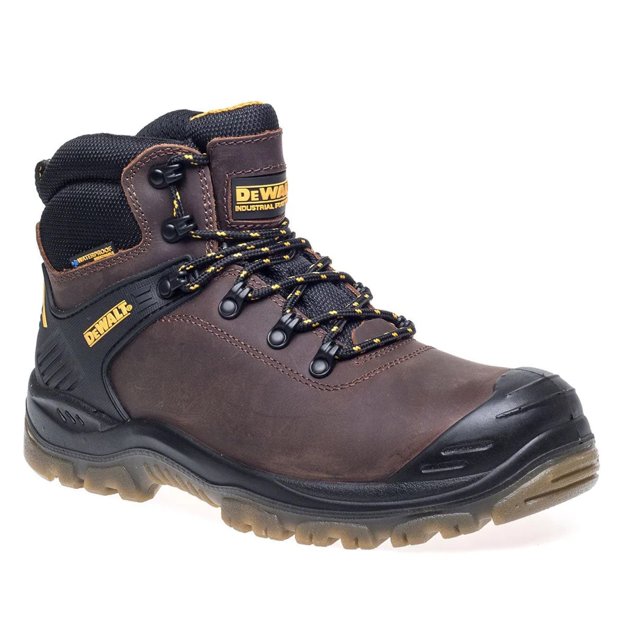 DeWALT Newark Waterproof Safety Hiker Boot Brown Size 7
