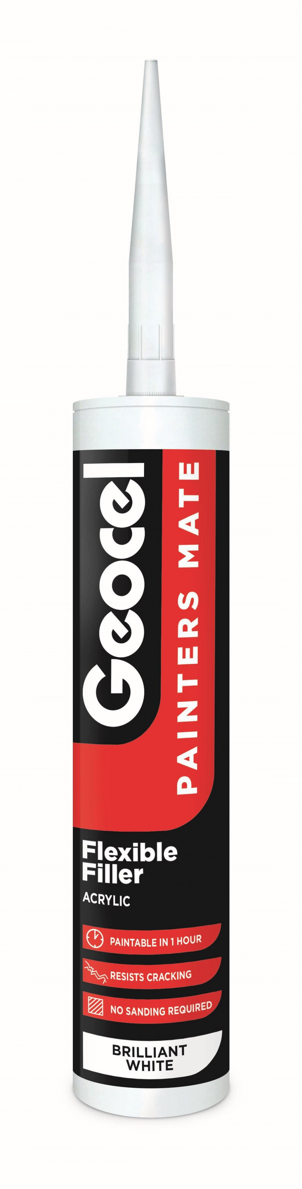 Geocel Painters Mate Acrylic Flexible Filler Brilliant White 310ml