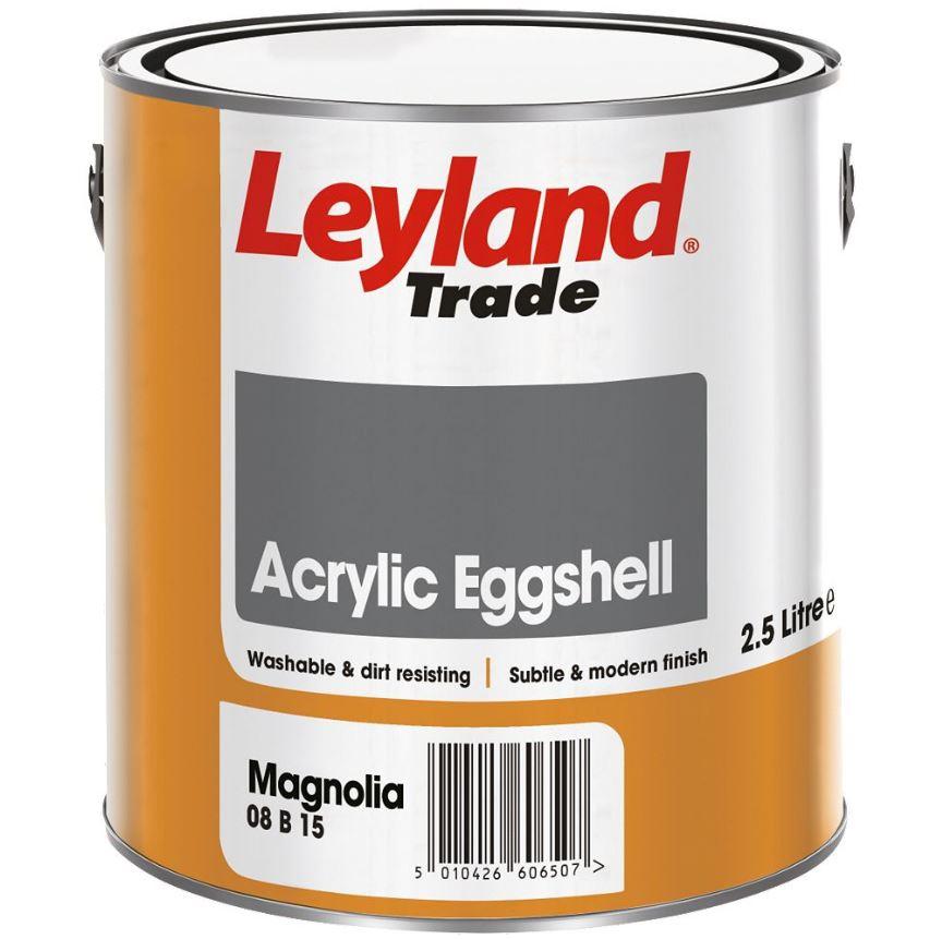 Leyland Trade Acrylic Eggshell Paint Magnolia 2.5ltr