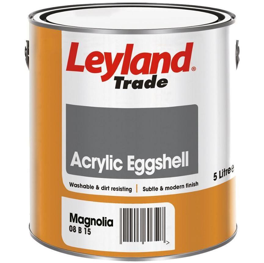 Leyland Trade Acrylic Eggshell Paint Magnolia 5ltr