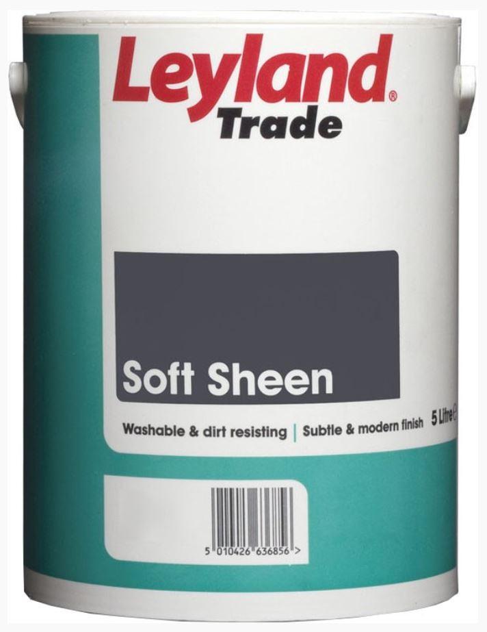 Leyland Trade Soft Sheen Paint Brilliant White 5ltr