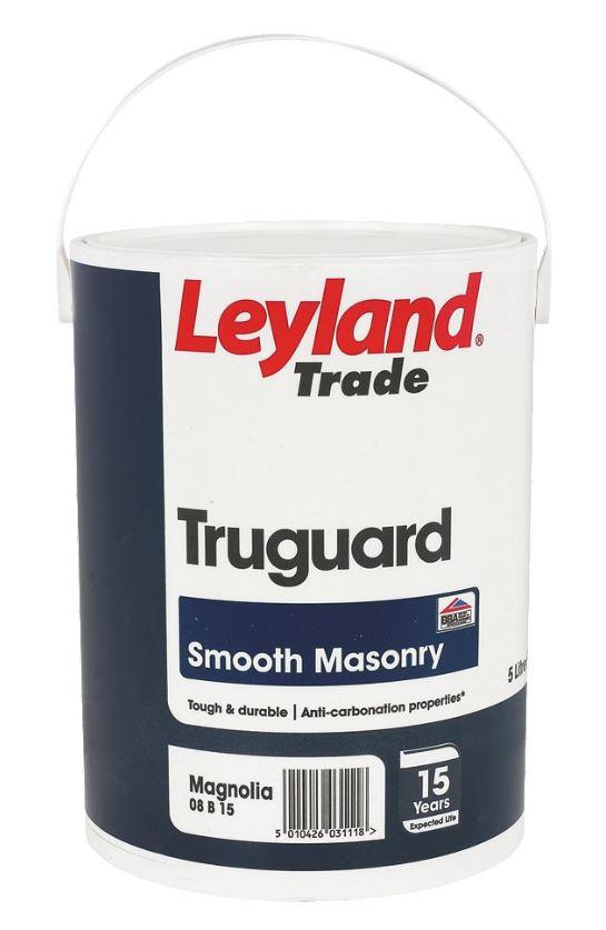 Leyland Trade Truguard Smooth Masonry Paint Magnolia 5ltr