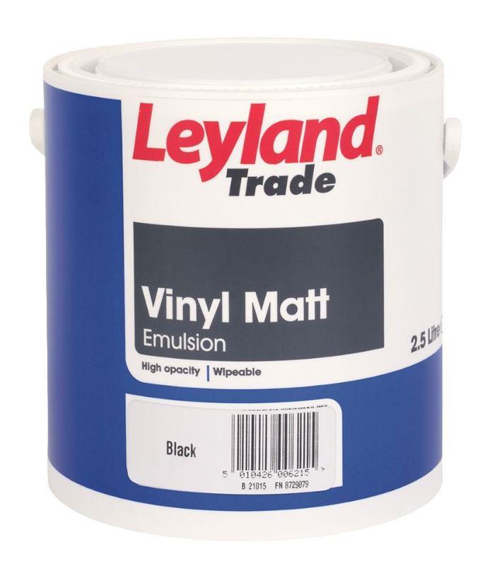 Leyland Trade Vinyl Matt Paint Black 2.5ltr
