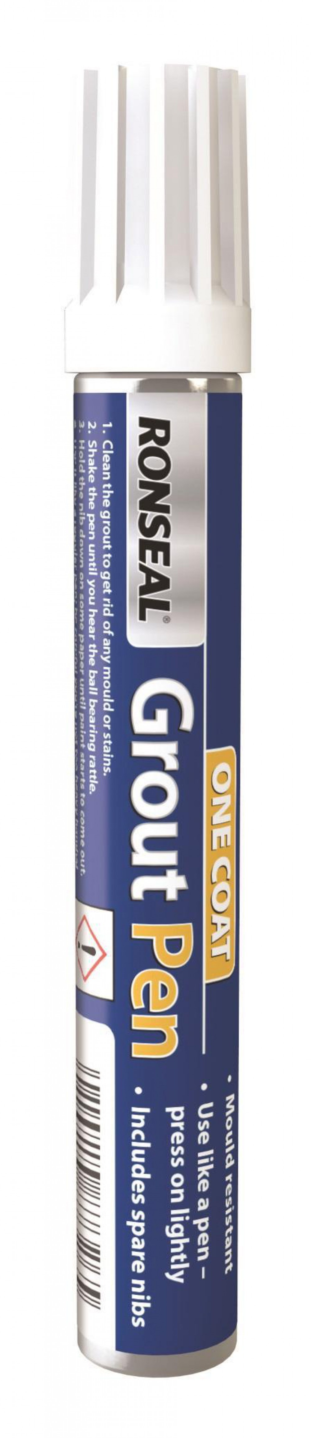 Ronseal One Coat Grout Pen Brilliant White 15ml