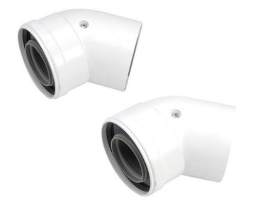 Vaillant 45° Flue Elbow 125mm 2pk