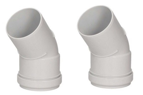 Vaillant 45° Plume Elbow White 2pk