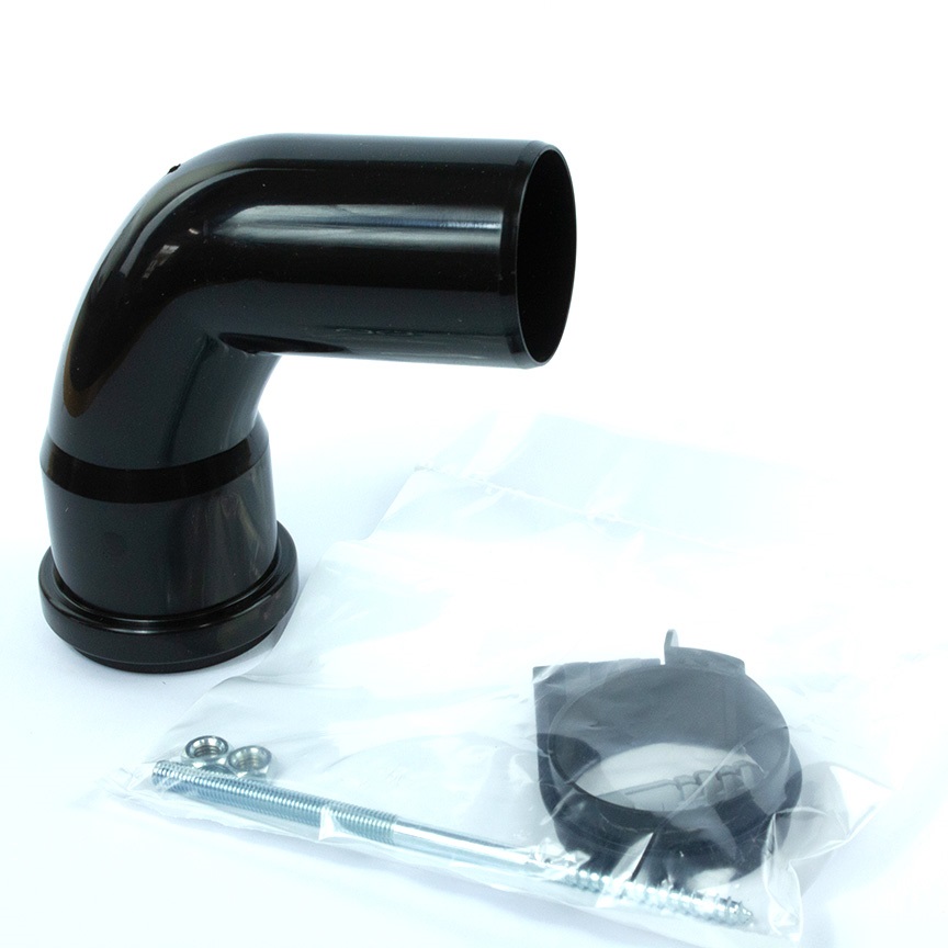 Vaillant 90° Plume Elbow Black 60x180mm