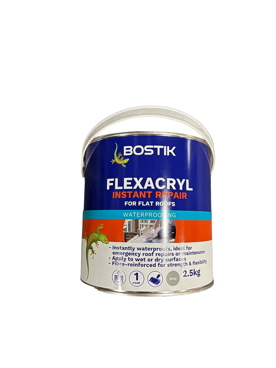 Bostik Flexacryl Instant Repair Waterproofing Compound Grey 2.5kg