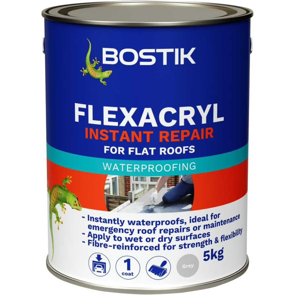 Bostik Flexacryl Instant Repair Waterproofing Compound Grey 5kg