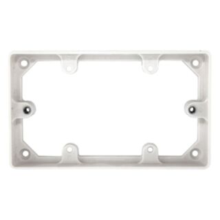 MK Logic Plus Mounting Pattress Box Frame 2 Gang White 20mm