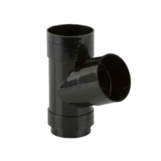 Round Downpipe 112.5° Branch Black 68mm