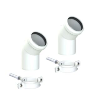 Vaillant Plume Elbow 45° White 2pk