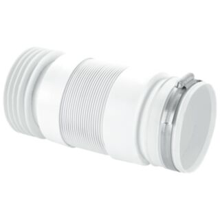 McAlpine Straight Flexible WC Connector For Back To Wall Pan Outlet 4