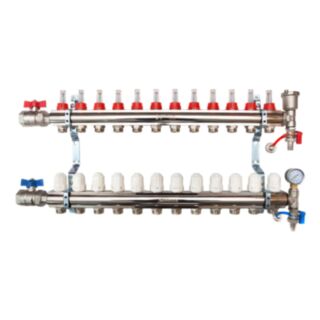 Hetta Pre-Assembled 12 Port Manifold Nickel Plated