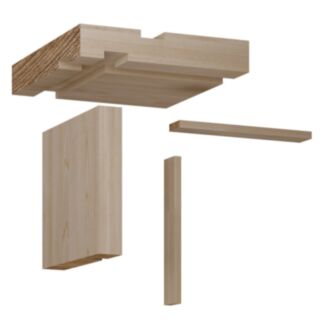 38x140mm Fire Check Door Lining With Reversible Head 2'6/2'9 & Door Stop, Ready Made Set (33x133mm Finished)
