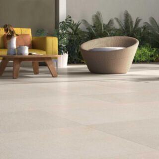 Revive Concrete Wall & Floor Tile Porcelain Matt White 10x200x600mm 2pk