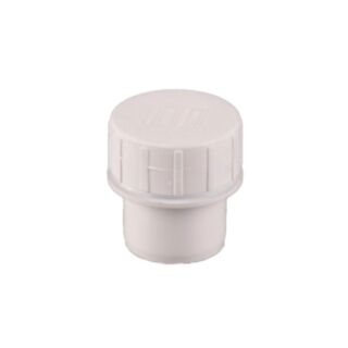 Solvent Weld Waste Screwed Access Plug MuPVC White Polar 40mm
