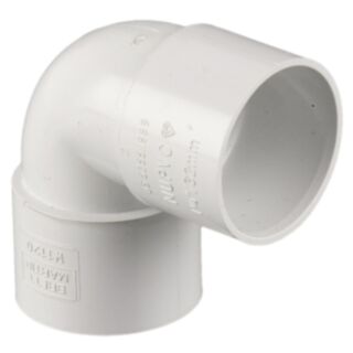 Solvent Weld Waste 90° Knuckle Bend MuPVC White Polar 32mm