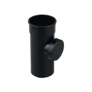 Round Downpipe Access Pipe Black 68mm