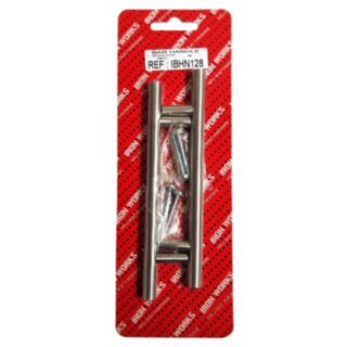Fastpak Bar Pull Handle Brushed Nickel 128mm 2pk