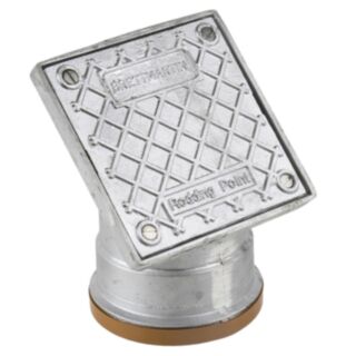 Underground Rodding Eye Terminal Square Top 45° Socket Tail Aluminium 110mm