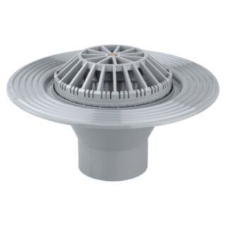 Osma PVCu Domed Flat Roof Outlet Grey 110mm