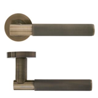 Eclipse Linear Lever Handle On Rose Antique Bronze