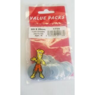 Fastpak Value Pack Penny Washer M8 x 25mm 15pk