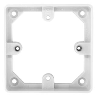 MK Logic Plus Mounting Pattress Box Frame 1 Gang White 20mm