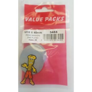 Fastpak Value Pack Penny Washer M10 x 40mm 6pk