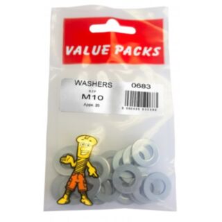 Fastpak Value Pack Washer Steel BZP M10 20pk