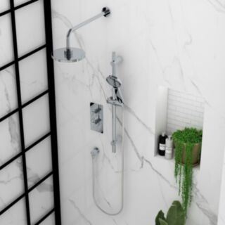 Imex Arco Thermostatic Concealed Dual Control Single Outlet Shower Valve Chrome