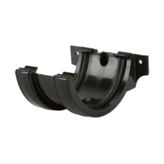 Half Round Gutter Union Bracket Black 112mm