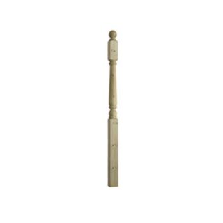 Cheshire Decking Newel Post With Ball Newel Cap Treated Pine 83x83x1500mm