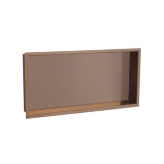 JTP Vos Inwall Shower Niche Brushed Bronze 80x300x600mm
