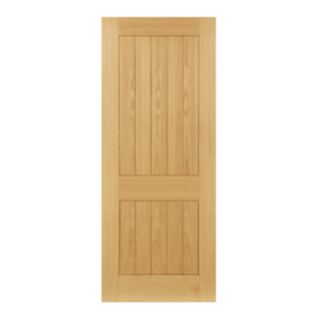 Deanta Ely FD30 Solid Core Fire Door 2 Panel Prefinished Oak 45x626x2040mm