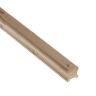 Cheshire Benchmark Handrail Pine Grooved For 32mm Spindles 56x59x2400mm