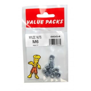 Fastpak Value Pack Nyloc Nuts Zinc M6 10pk