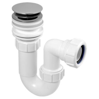 McAlpine All In One Fast Fix Basin Clicker Waste With Tubular Trap