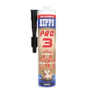 HIPPO PRO3 Adhesive Sealant & Filler Black 290ml