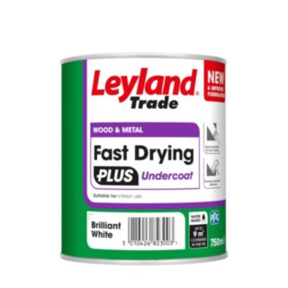Leyland Trade Fast Drying Plus Undercoat Paint Brilliant White 750ml