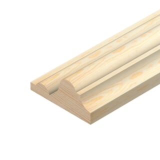 Cheshire Decorative Profile Dado Rail Moulding Pine 20x45x2400mm
