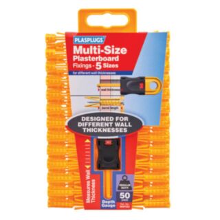 Plasplugs Multi Size Plasterboard Fixings 50pk
