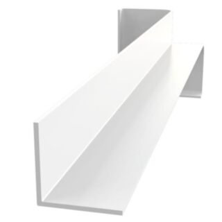Fascia Single Leg Internal Corner White 42x300mm