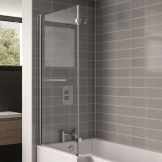 KARTELL K-VIT Koncept Elite L Shaped Shower Bath Screen 6x820x1400mm