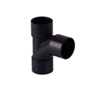 Solvent Weld Waste 92.5° Swept Tee MuPVC Black 40mm