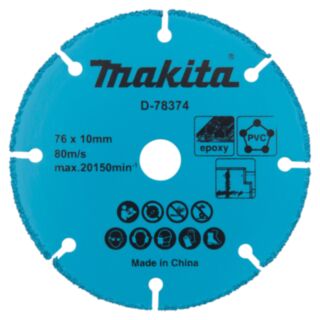 Makita Tungsten Carbide Grit Cutting Disc For PVC, Epoxy & Plasterboard 1.75x10x76mm