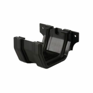 Square Gutter Union Bracket Black 114mm