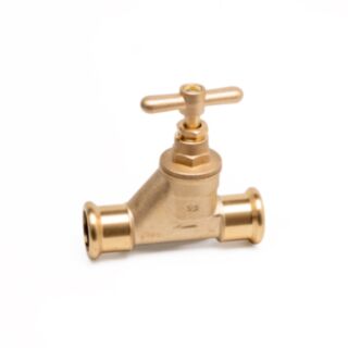 Copper Press Fit Stop Cock 22mm